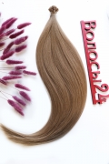 Волосы на капсулах 45 см №77 — темно-русый коричневый