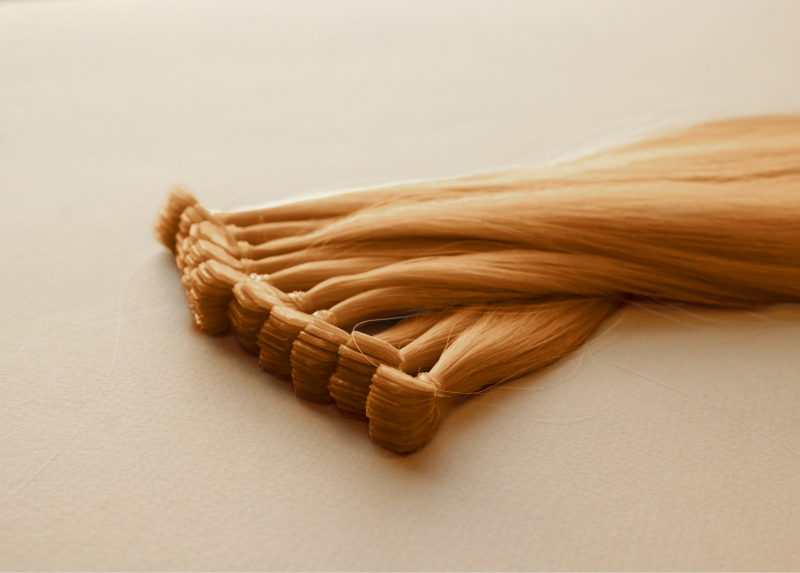 Мини-ленты (микроленты) для наращивания волос 60 см №18 — светло-русый золотистый
