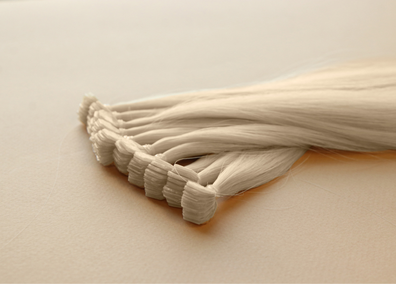 Мини-ленты (микроленты) для наращивания волос 40 см №201 — светлый пепельный блонд