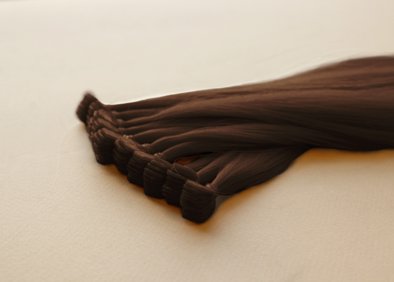 Мини-ленты (микроленты) для наращивания волос 65 см №4 — светло-каштановый (шоколад)