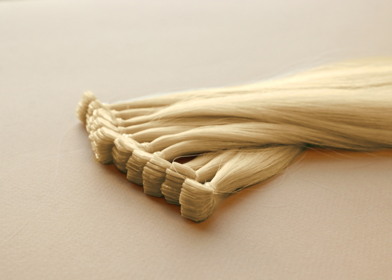 Мини-ленты (микроленты) для наращивания волос 45 см №602 — светлый блонд