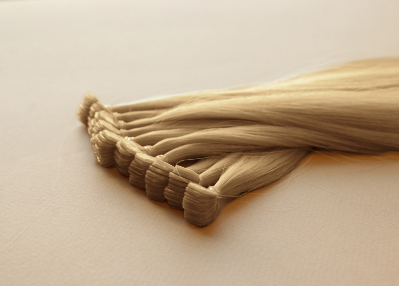 Мини-ленты (микроленты) для наращивания волос 60 см №88 — платиновый светло-русый