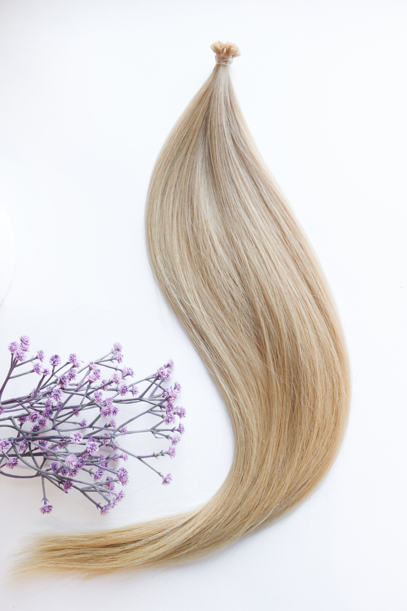 Славянские волосы на микрокапсулах 45 см №19 — средний золотой блонд