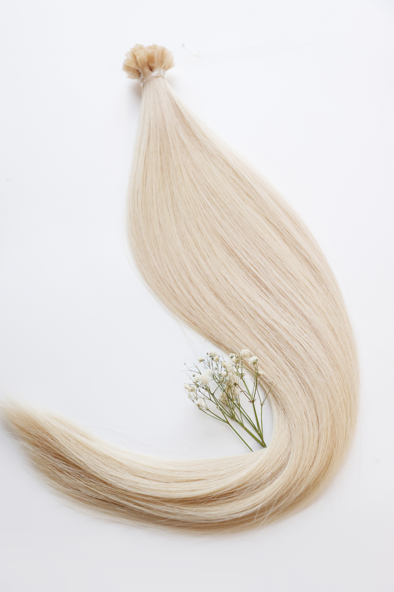 Волосы на капсулах 75 см №100 — светлый платиновый блонд