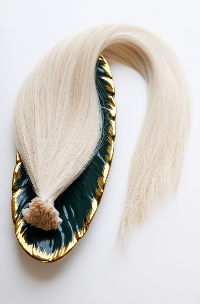 Волосы на капсулах 75 см №100 — светлый платиновый блонд