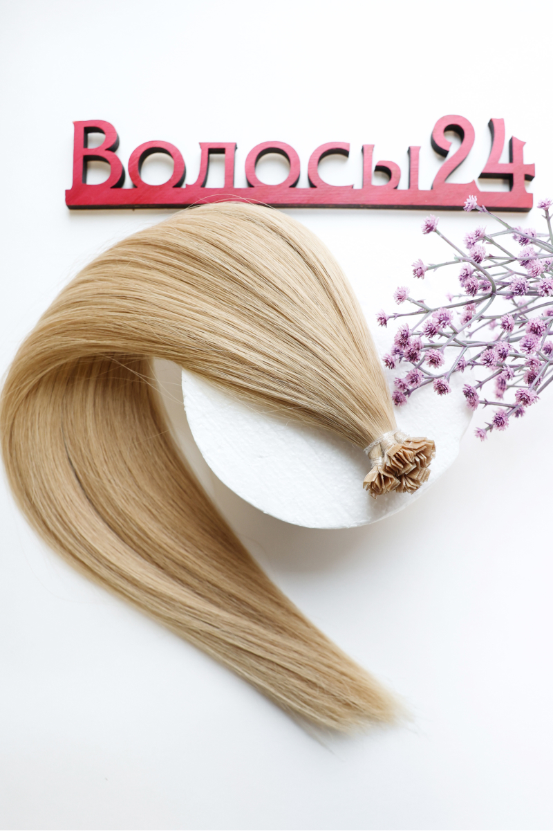 Волосы на капсулах 65 см №19 — средний золотой блонд