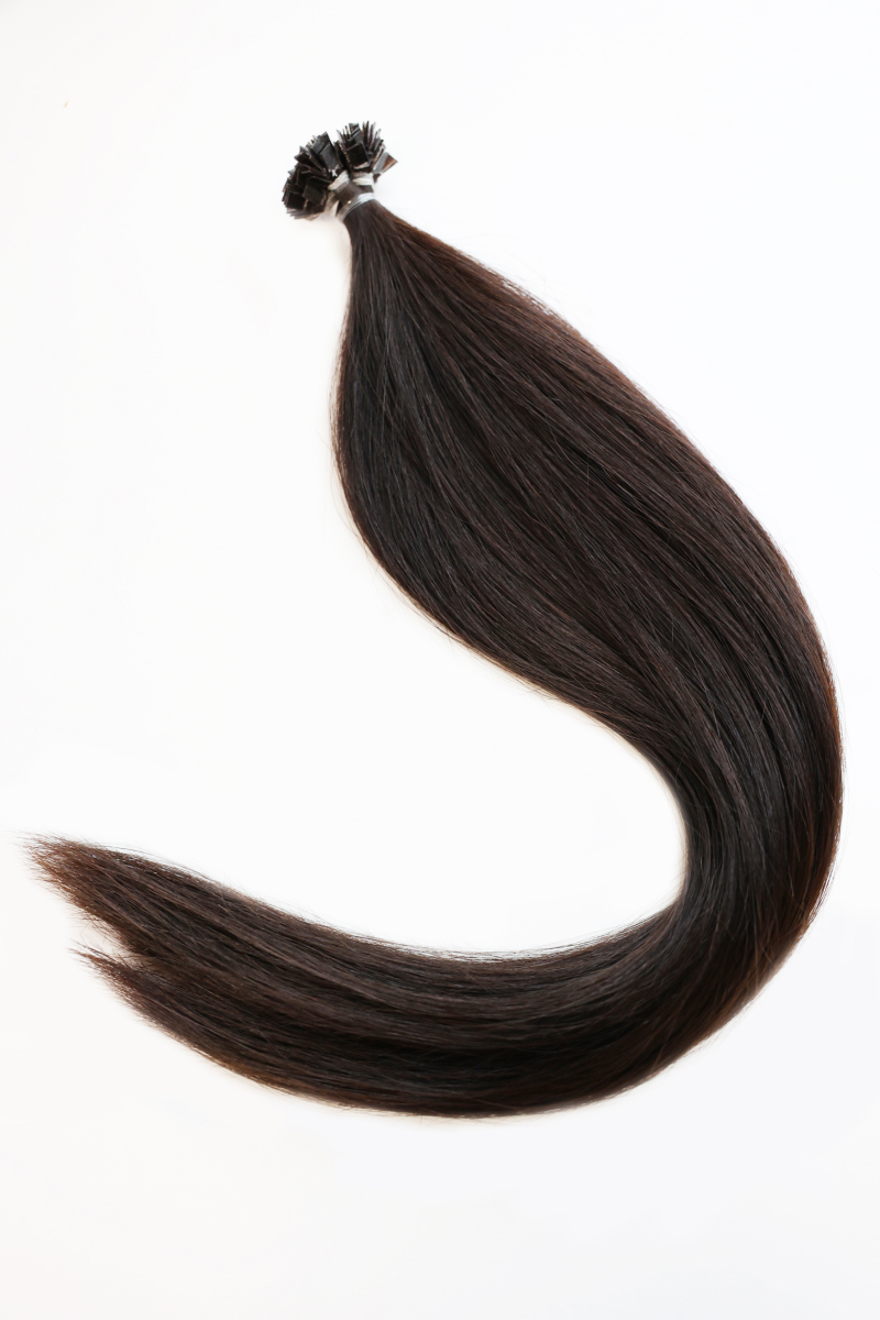 Волосы на капсулах 50 см №1B — черно-коричневый