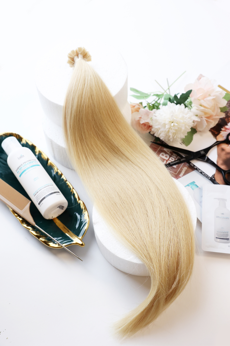 Волосы на капсулах 55 см №20 — золотистый блонд