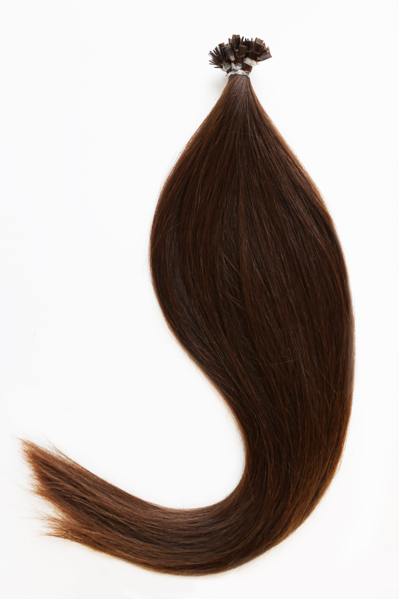 Волосы на капсулах 70 см №3 — каштановый