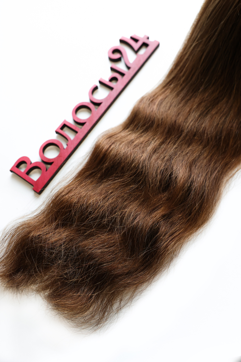 Волосы на капсулах 50 см №4 — светло-каштановый (шоколад)