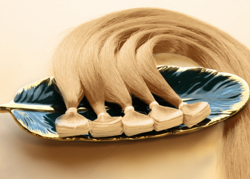Волосы на лентах 3 см 55 см №100 — светлый платиновый блонд