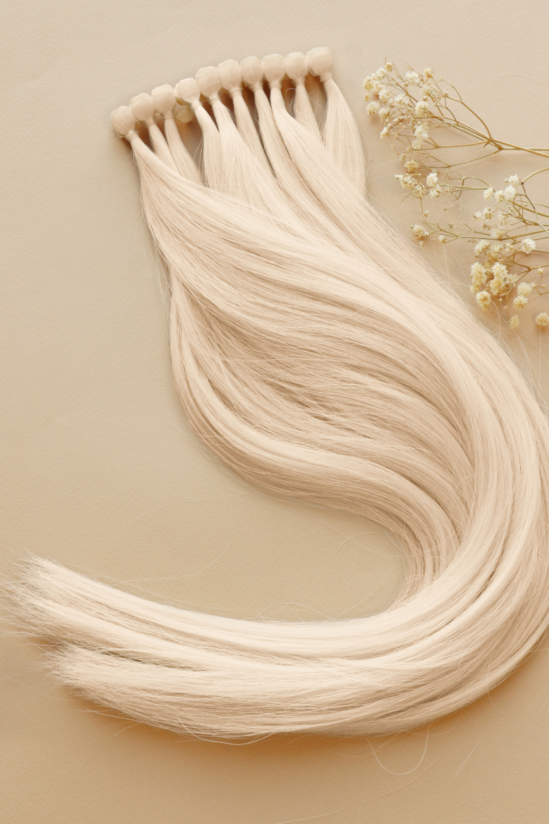 Волосы на лентах 3 см 40 см №100 — светлый платиновый блонд