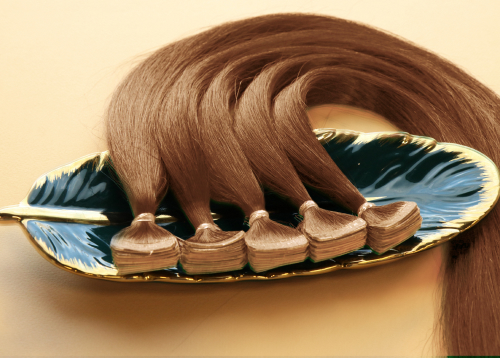 Волосы на лентах 3 см 50 см №12 — золотисто-русый
