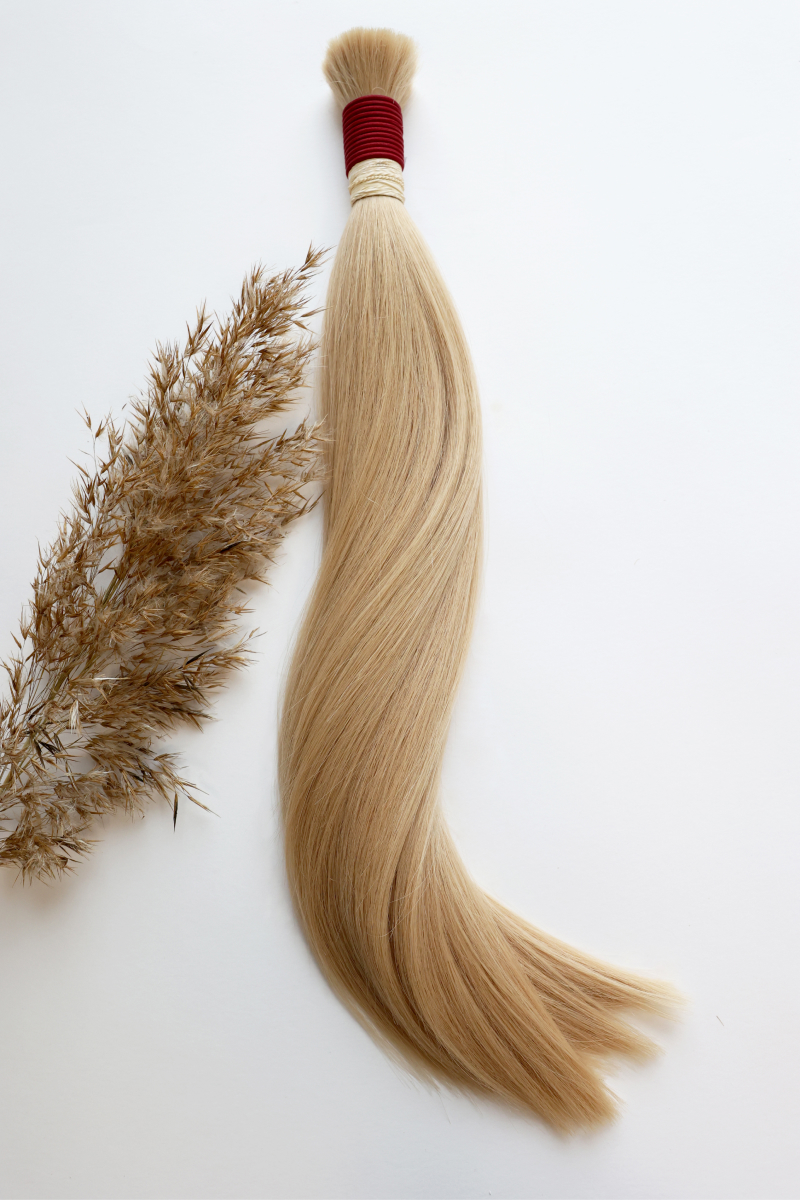 Волосы в срезе 60 см №903 — средний блонд медовый